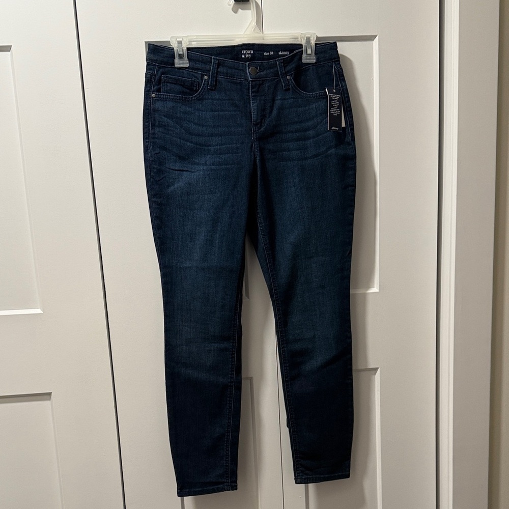 Crown Women's Deep Indigo Skinny Jeans Size 6R NWT